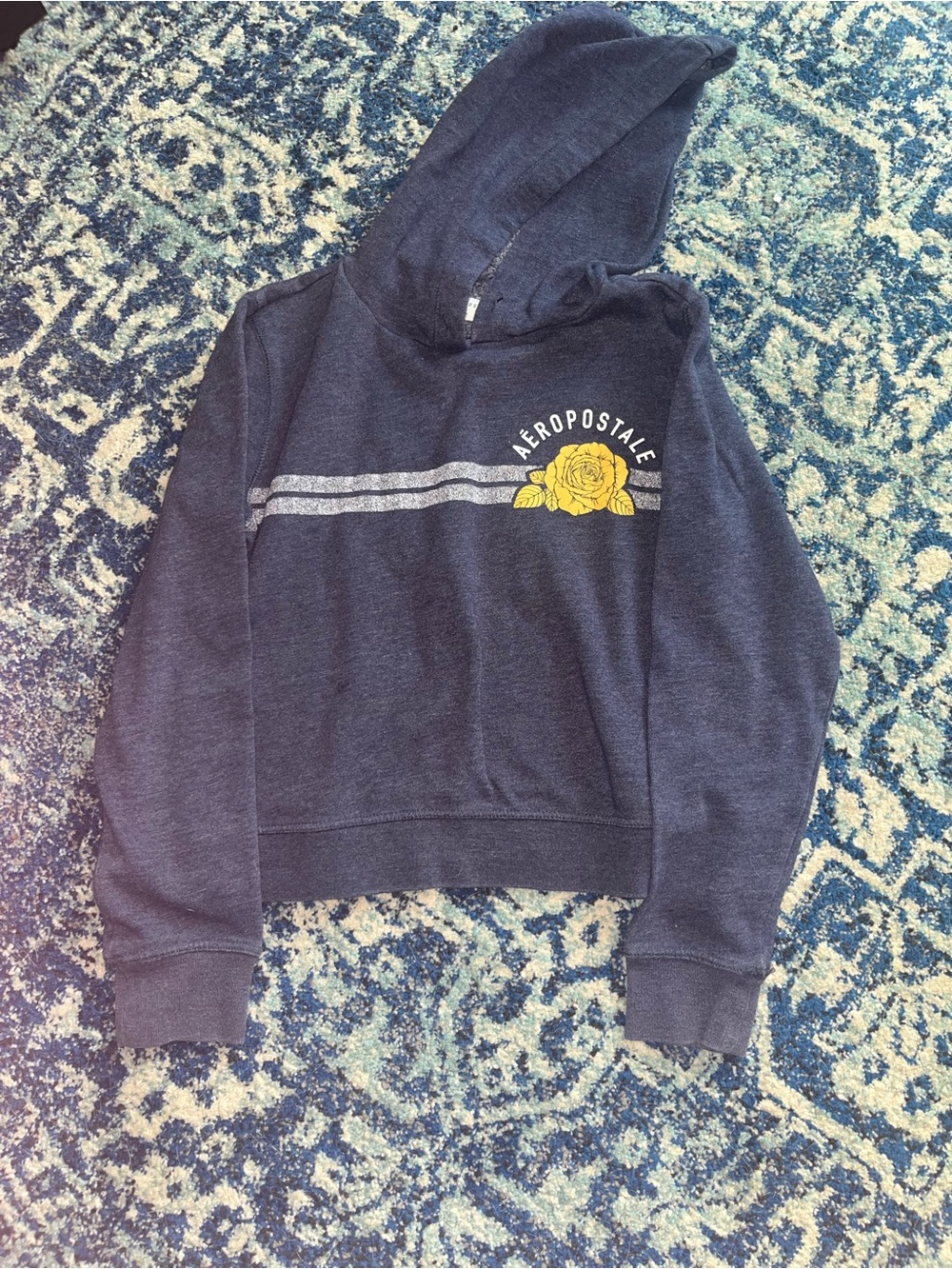 Aeropostale Navy Pullover with White Label Detail